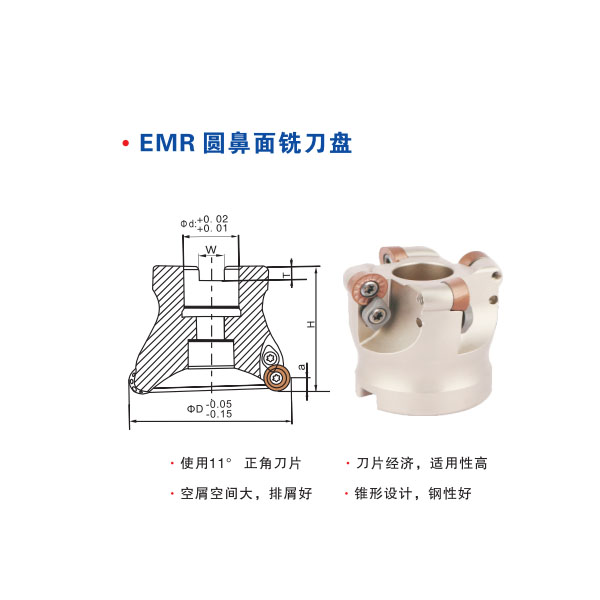 EMR圓鼻面銑刀盤